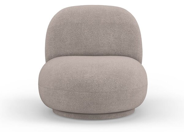 Poltrona beige in tessuto bouclé Chuck - Micadoni Home