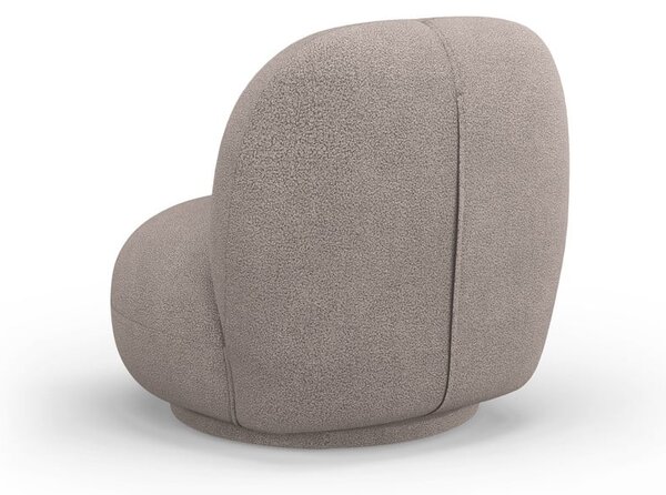 Poltrona beige in tessuto bouclé Chuck - Micadoni Home