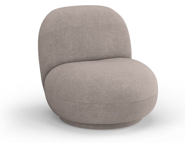 Poltrona beige in tessuto bouclé Chuck - Micadoni Home