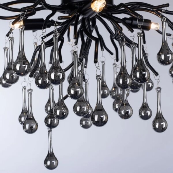 Paul Neuhaus 8090-18 - Plafoniera a montaggio superficiale ICICLE 4xG9/40W/230V 30x60 cm nero