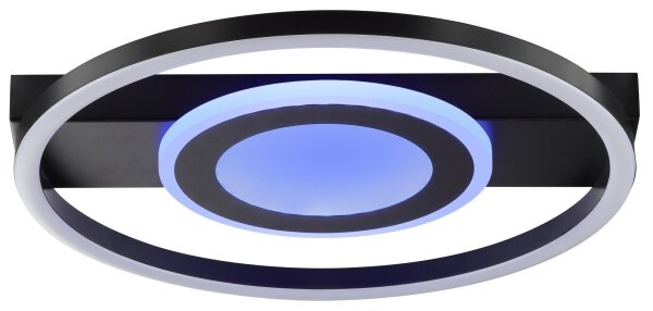 Brilliant - Plafoniera LED RGBW dimmerabile MAUREEN LED/20W/230V 3000-6500K nera + telecomando