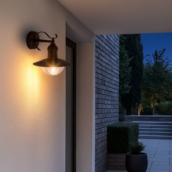 Brilagi - Lampada da parete esterna MOLDE 1xE27/60W/230V IP44 nera