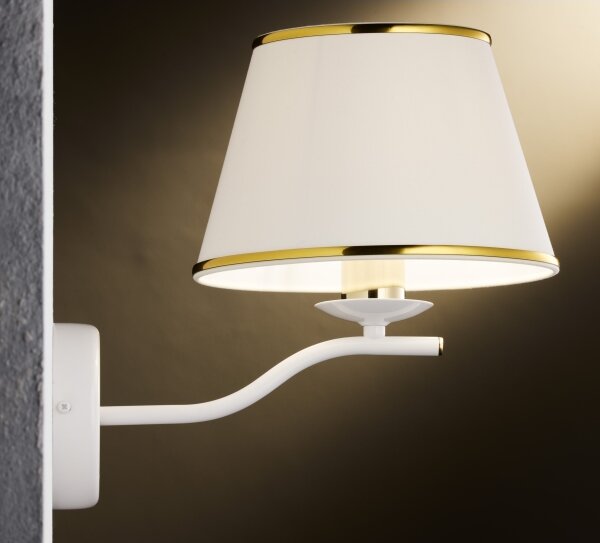 Jupiter 2086 - Lampada da parete SAMBA 1xE27/15W/230V bianco/oro