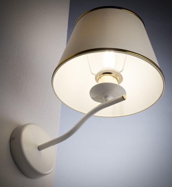 Jupiter 2086 - Lampada da parete SAMBA 1xE27/15W/230V bianco/oro