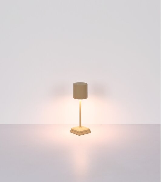 Globo 58487S - Lampada da tavolo ricaricabile a LED DIXON, dimmerabile con controllo touch, 1,5W/5V 2200 mAh beige