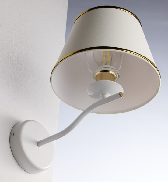 Jupiter 2086 - Lampada da parete SAMBA 1xE27/15W/230V bianco/oro