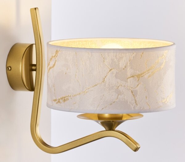 Jupiter 2111 - Applique KASZMIR 1xE27/15W/230V bianco/oro/effetto marmo