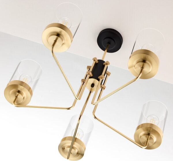 Jupiter 2088 - Lampadario a stelo RAMIREZ 5xE27/15W/230V oro/nero