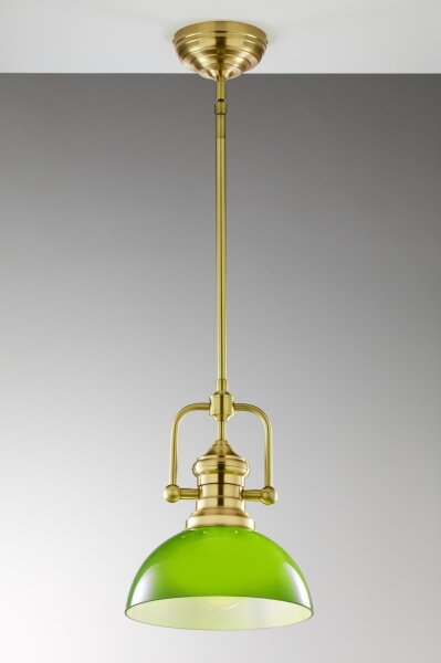 Jupiter 2073 - Lampada a sospensione su asta PLATINO 1xE27/15W/230V verde/oro
