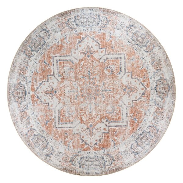 Tappeto rotondo blu e arancione ø 200 cm Havana - House Nordic