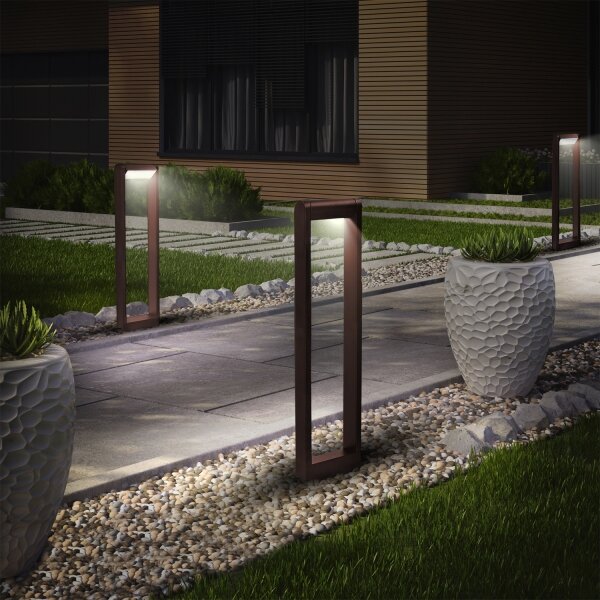 Brilagi - Lampada LED da esterno CROTONE LED/7W/230V marrone IP54 80 cm