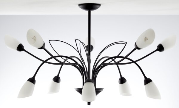 Jupiter 2056 - Lampadario a stelo GLORIOSA 10xG9/14W/230V nero