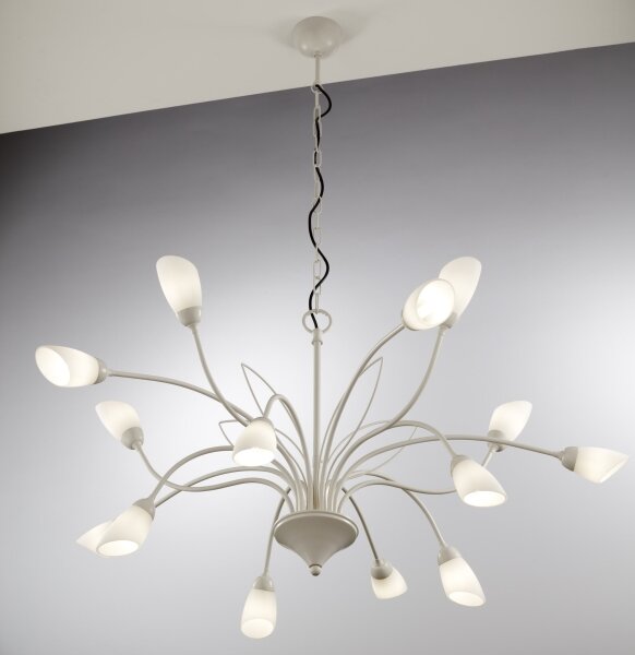 Jupiter 2062 - Lampadario a catena GLORIOSA 15xG9/14W/230V crema