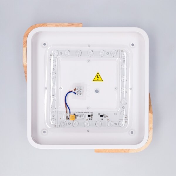 Brilagi - Plafoniera LED PILANA LED/24W/230V rovere/bianco 32x32 cm