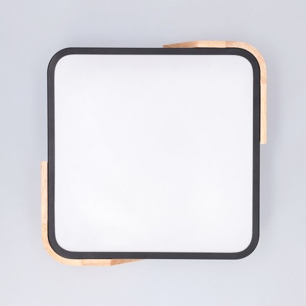 Brilagi - Plafoniera a LED PILANA LED/24W/230V rovere/nero 32x32 cm