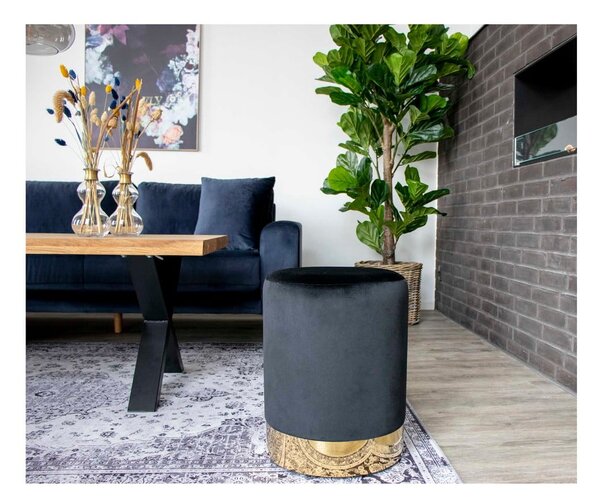 Pouf Gamby nero, ø 34 cm - House Nordic