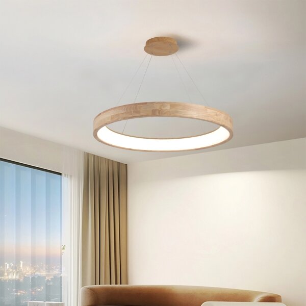 Brilagi -LED Lampadario a cavo FALCON WOOD LED/60W/230V 3000/4000/6000K 80 cm legno