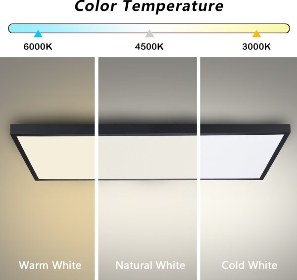 Brilagi - Plafoniera da bagno FRAME LED/96W/230V 120x60 cm IP44 nera