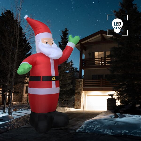 Babbo Natale Gonfiabile con LED IP20 600 cm XXL