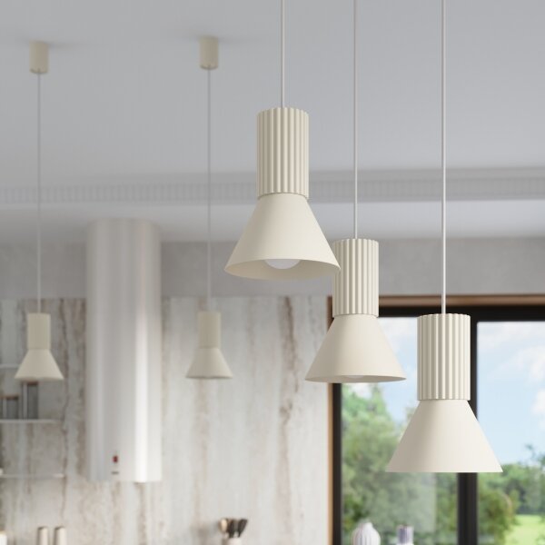 Sollux SL.1871 - Lampadario a sospensione con cavo ESTRIA 3xE14/10W/230V diam. 30 cm colore crema
