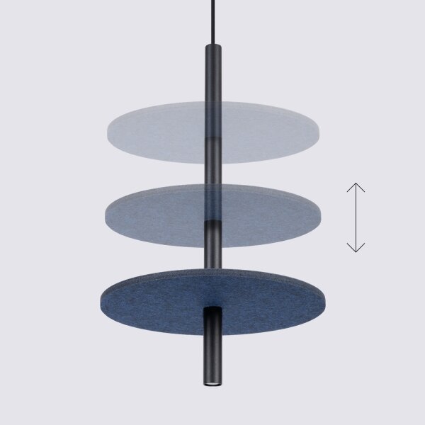 Sollux SL.1881 - Lampada a sospensione su cavo FELTRO 1xG9/8W/230V nero/blu