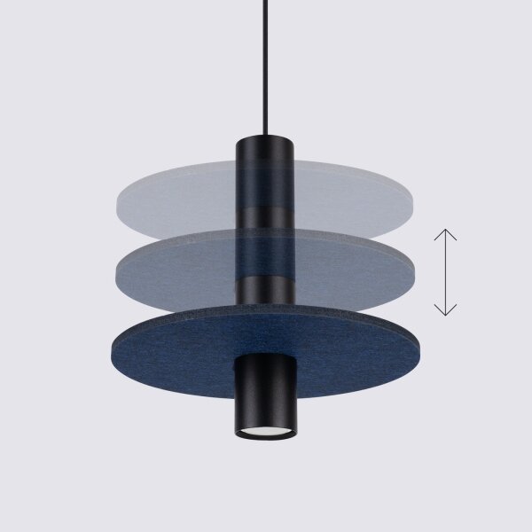 Sollux SL.1884 - Lampada a sospensione a cavo PELTA 1xGU10/10W/230V nero/blu