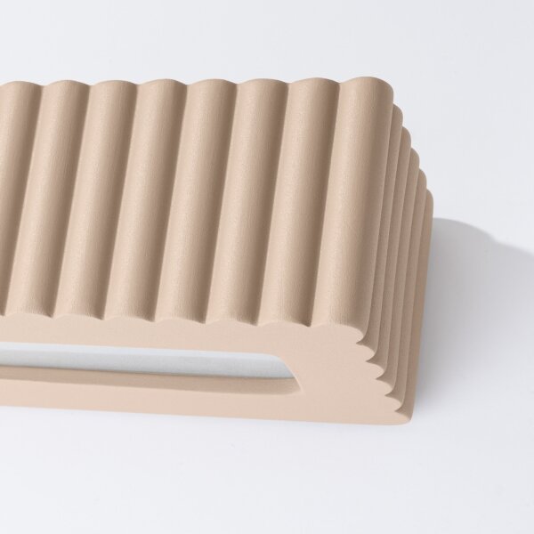 Sollux SL.1887 - Applique RIGATA 1xE27/15W/230V ceramica/taupe