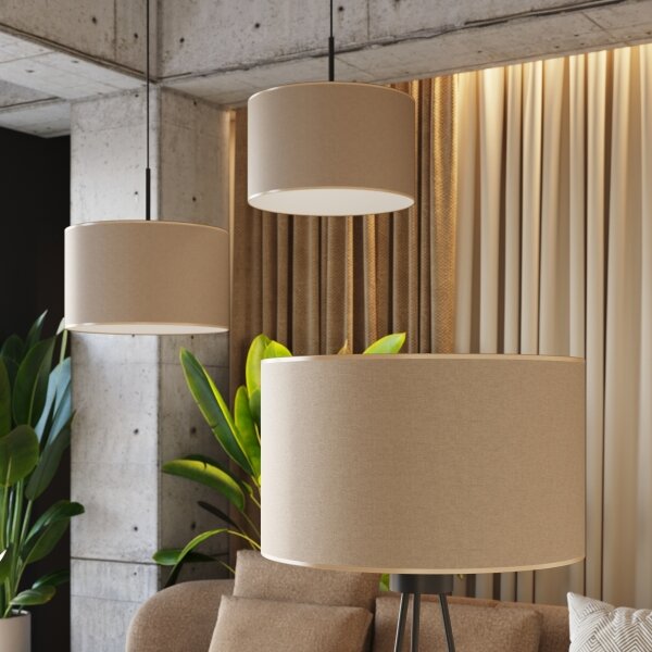 Sollux SL.1853 - Lampada da terra NEVIA 1xE27/15W/230V tortora