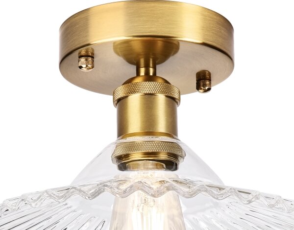 Lampadario a plafone TRISH 1xE27/15W/230V oro/trasparente