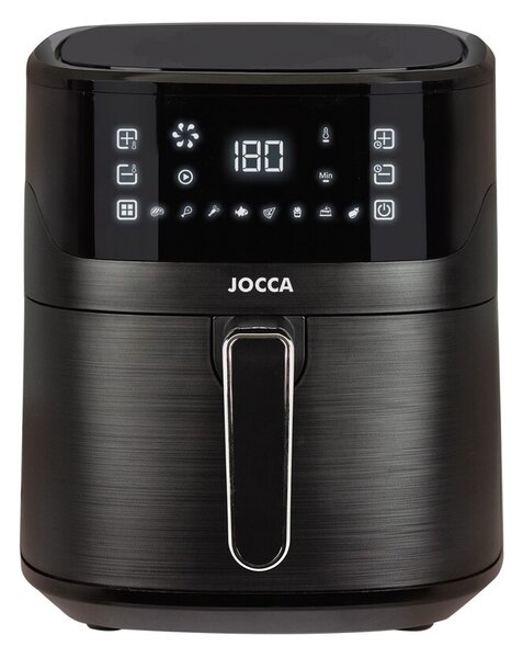 JOCCA Friggitrice ad Aria Capacit 6.5 Litri Potenza 1600 Watt con Timer e Temperatura Regolabile colore Nero - 2344