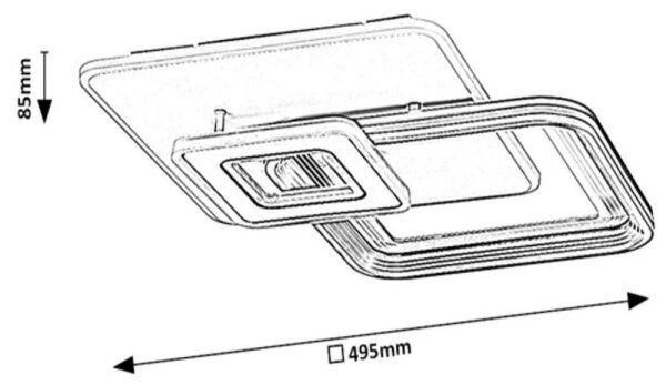 Rabalux 2937 - Lampadario LED dimmerabile LED/48W/230V 3000K/4000K/6000K + tc