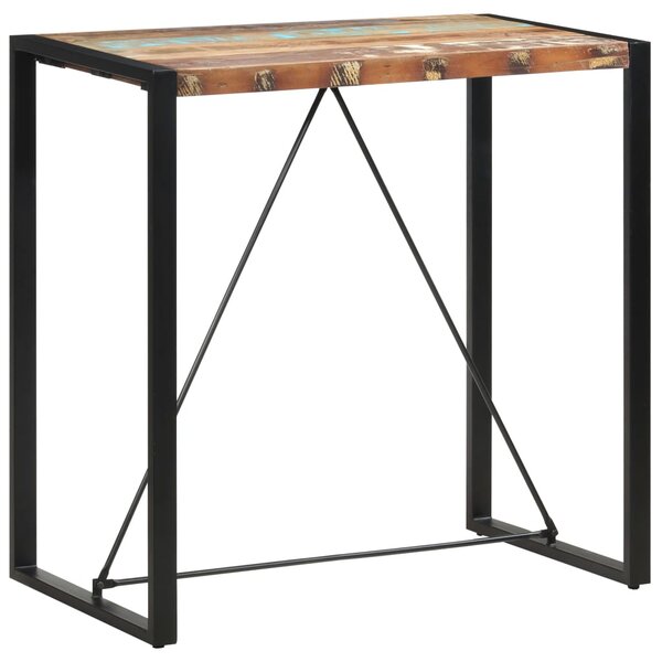 Tavolo da Bar 110x60x110 cm in Legno Massello di Recupero