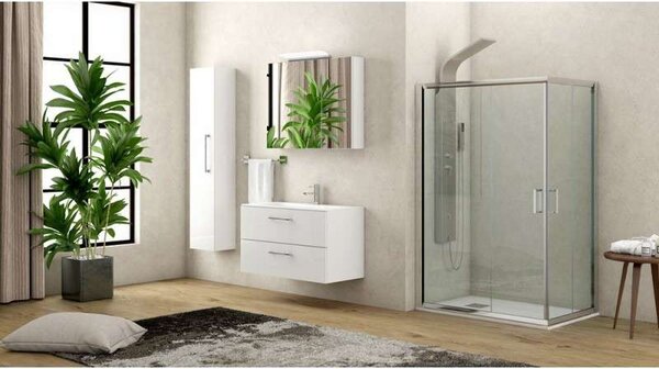 Box doccia 120x90 cm cristallo trasparente altezza 180cm K410 - KAMALU