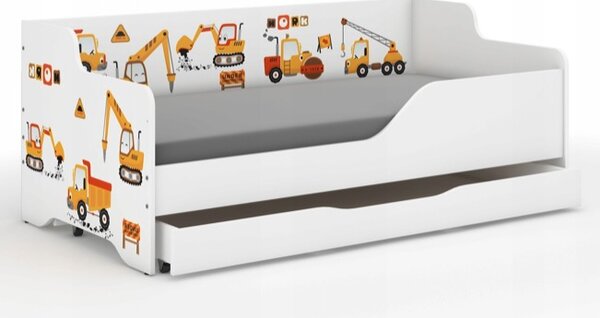 Letto per bambini per piccoli costruttori 160x80 cm