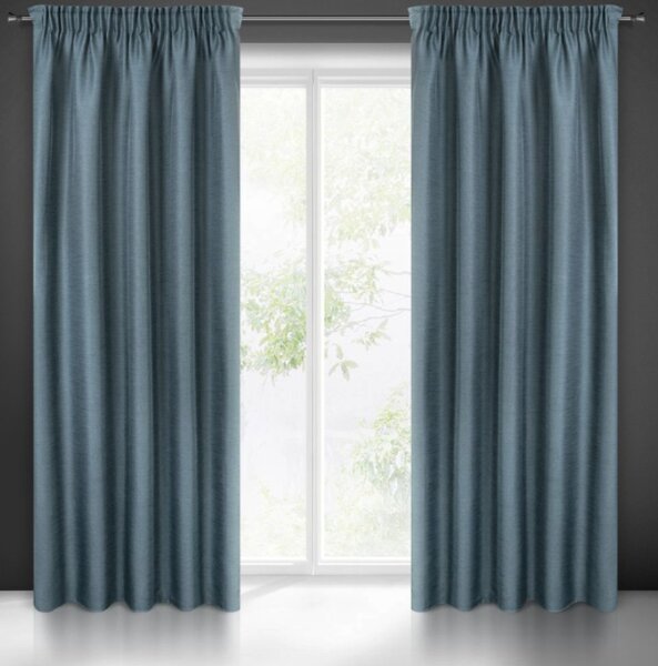 Tenda grigio-blu con texture e grado di oscuramento superiore 140 x 270 cm