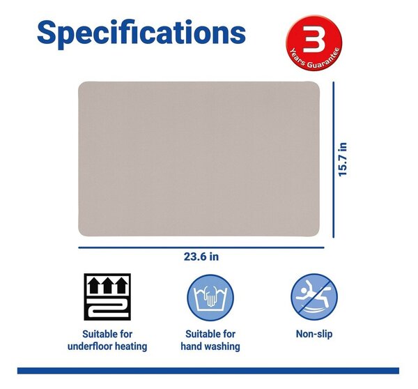 Tappetino per il bagno beige in tessuto 40x60 cm Ecru – Wenko