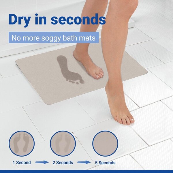 Tappetino per il bagno beige in tessuto 40x60 cm Ecru – Wenko
