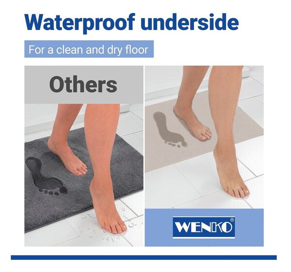 Tappetino per il bagno beige in tessuto 40x60 cm Ecru – Wenko