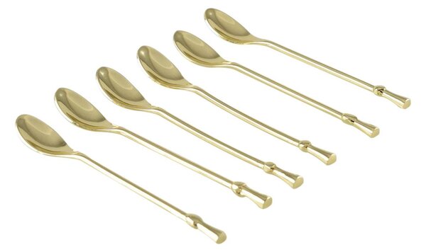 Set di 6 cucchiaini oro