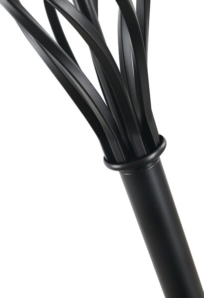 HOMCOM Set 3 Pezzi: 1 Lampada da Terra e 2 Lampade da Tavolo in Metallo, Design Vintage, Lampadine E27, Nero e Bianco|Aosom