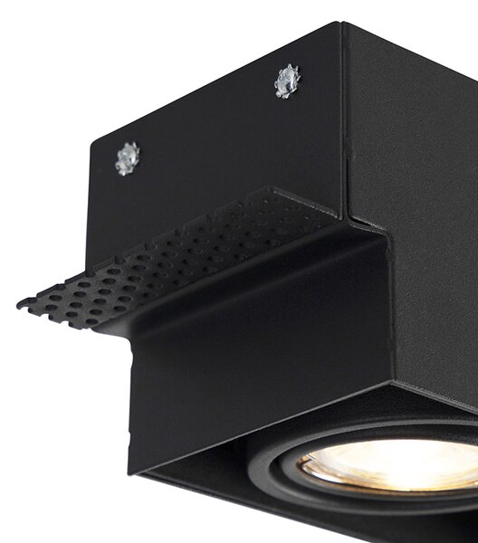 Faretto da incasso moderno Smart nero senza bordi con 3 GU10 Wifi - Oneon 3