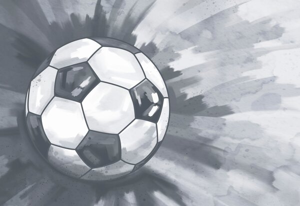 Carta da parati Pallone da calcio in volo, Carta da parati Calcio, Carta da parati popolare, t00940 - Tapeko.it