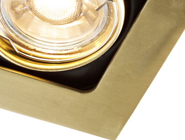 Faretto da incasso smart ottone quadrato con WiFi GU10 - Artemis