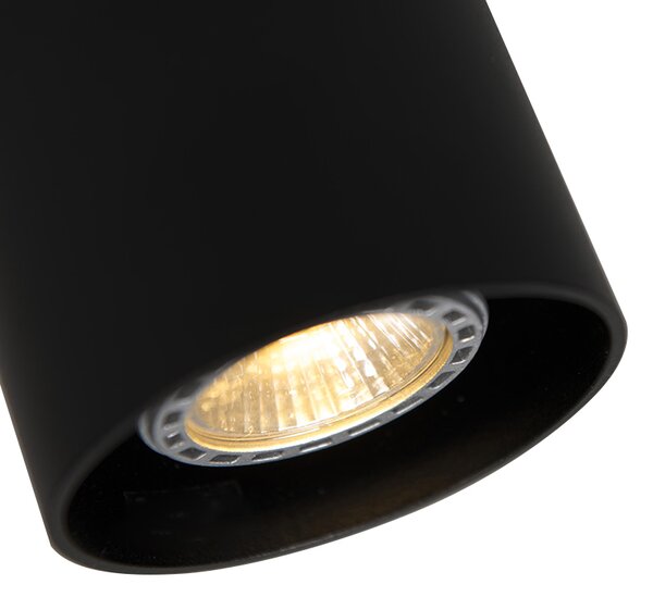 Faretto nero con lampadina smart GU10 - TUBO