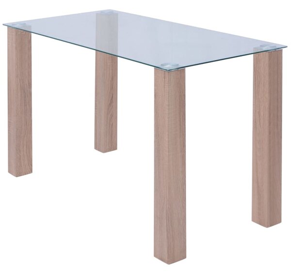 Tavolo da Pranzo in Vetro 120x60x75 cm