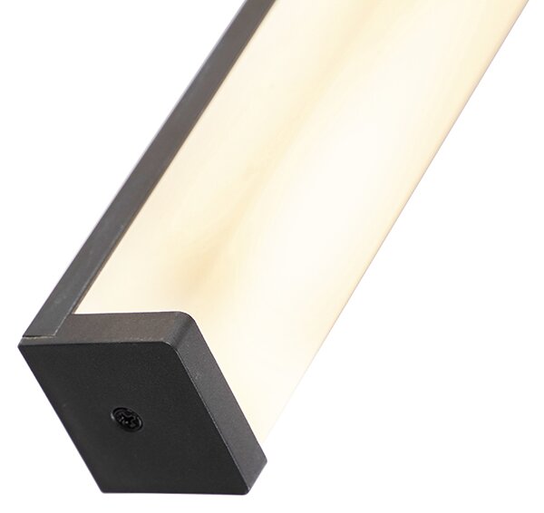 Lampada da parete moderna per bagno nera 62 cm IP44 - Cascada