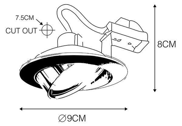 Faretto da incasso bianco orientabile incl lampadina smart GU10 - CISCO
