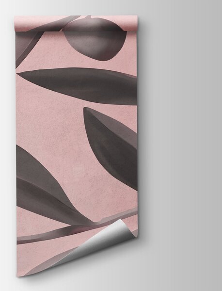 Carta da parati Ramo con foglie e frutti, Carta da parati Natura, Carta da parati popolare, t00947v1 - Tapeko.it