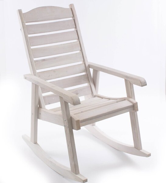 Sedia a Dondolo 58x99xH104 cm in Abete Bianco