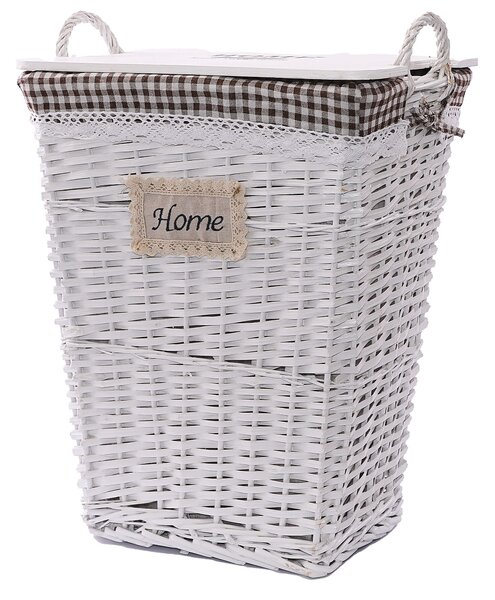 Cesto Portabiancheria In Vimini Intrecciato Naturale - Pieghevole Con Manici, Contenitore Decorativo Per Piante, Biancheria, Giocattoli - Nero, Taglie S/M/L/XL